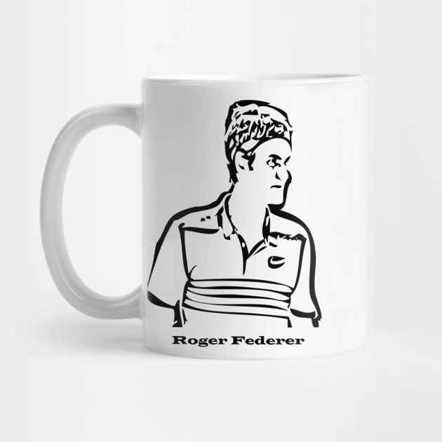 Roger Federer Chest Icon by Serve Style